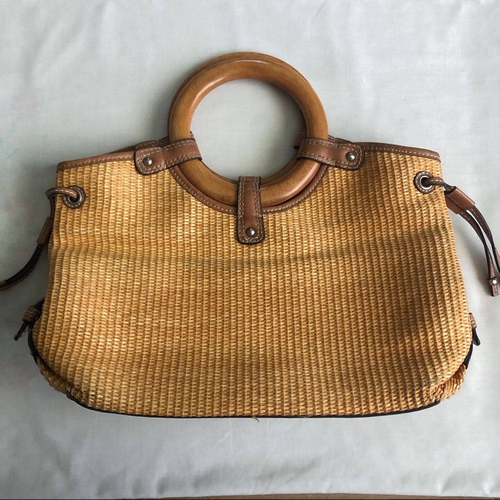 Vintage Fossil rattan bag